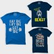 Eat Big Lift Big + New Beast In The Town + Unleash the Hulk Beast(Man) Gym Motivational " Small Size " T-shirt Combo