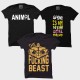 Gym is my new G.F + The Fcuking Beast + Animal  Workout Motivational " Medium Size " T-shirt Combo