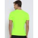  Fluorescent Green & Black Plain GYM Polyester T-Shirt's Combo 