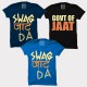 Swag Jaat Da + Govt. Of Jaat + Swag Jaat Da 100% Cotton Round Neck "XL Size " Haryanvi Combo Tees