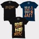 Gujjar + Bhai Jaat Hai Bhittar  + No If NO But Only Jatt 100% Cotton Round Neck " XL Size " Haryanvi Combo Tees