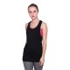 Black Plain Women's Premium 100% Cotton Tank-Tops