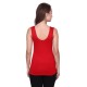 Red Plain Women's Premium 100% Cotton Tank-Tops