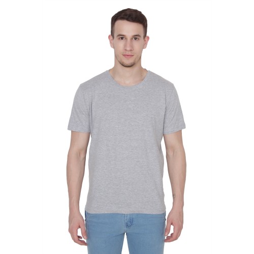 Shopping Monster Light Grey Premium 100% Cotton T shirt