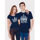 King And Queen 100% Cotton Round Neck Couple Valentine T shirts