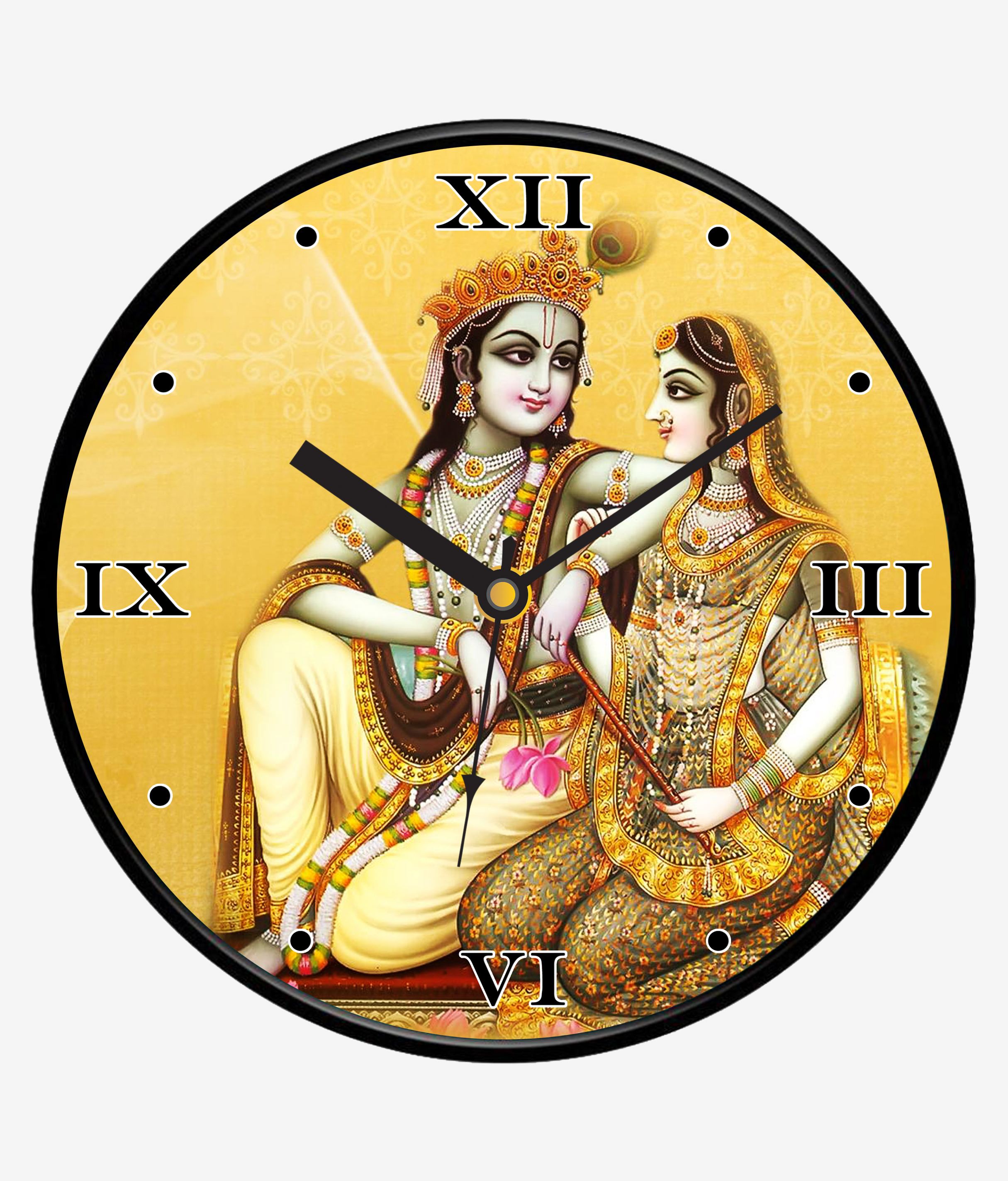 Lord Krishna Wall Clock Online Religious Wall Clock Store