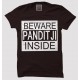 Beware Pandit Ji 100% Cotton Half Sleeve Desi Round Neck T-Shirt