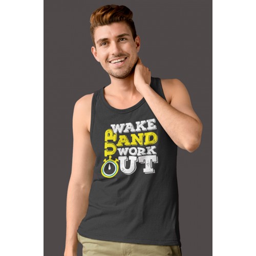 Wake Up And Workout Cotton Vest