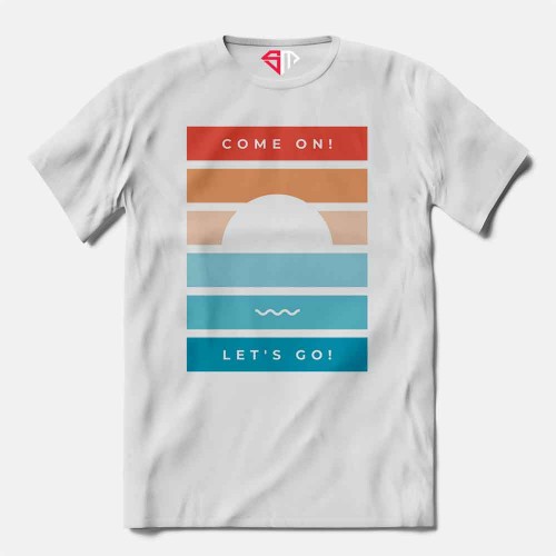 Let's Go 100% Cotton Round Neck Half Sleeve T shirt