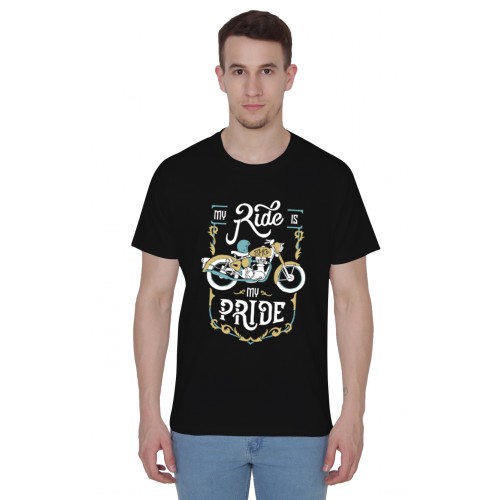 My Ride Is My Pride 100% Cotton Round Neck Half Sleeve T shirt