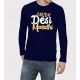 Sudh Desi Marathi  100% Cotton Round Neck Full Sleeve Maratha T-shirt