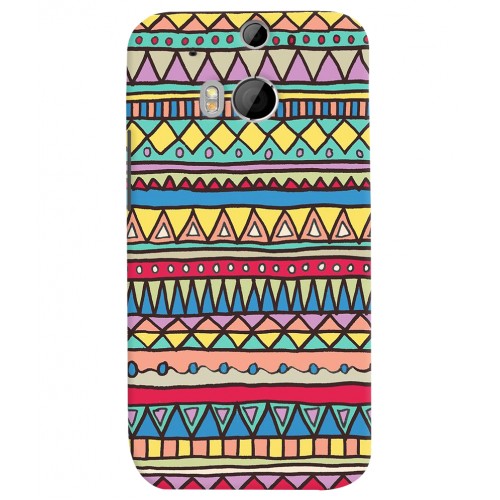 Shopping Monster Aztec HTC One_M8 Printed Cover Case_09