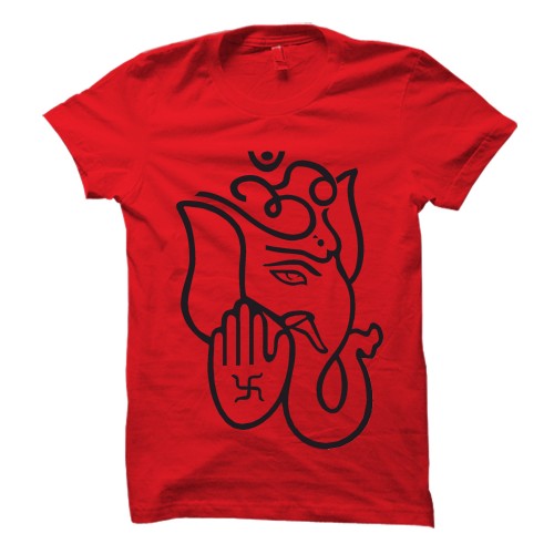 Lord Ganesha Round Neck T Shirt