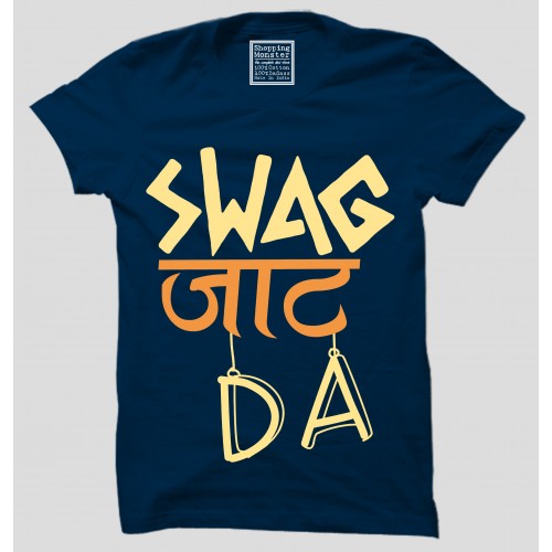 Bhai Jaat Hai Bhittar  + Jaat Gunda Raaz + Swag Jaat Da 100% Cotton Round Neck " XL Size " Haryanvi Combo Tees