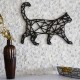 Wooden Cat Geometric Pattern Wall Decor (Size - 16.5' x 14")