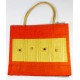 Stitched Orange Jute Bag