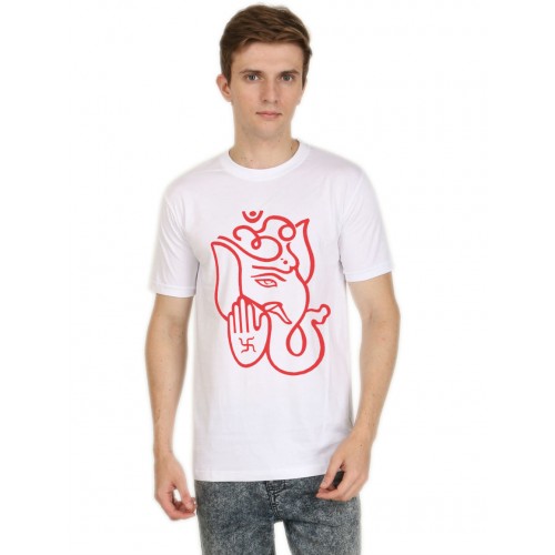 Lord Ganesha Printed Round Neck T-Shirt