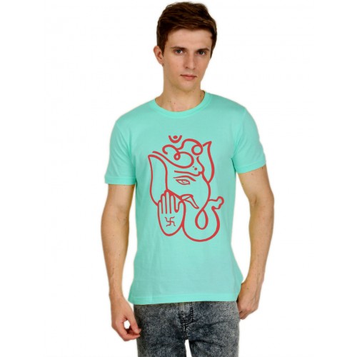 Lord Ganesha Printed Round Neck T-Shirt