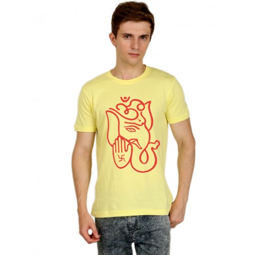 Lord Ganesha Printed Round Neck T-Shirt