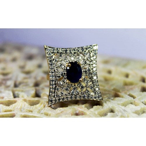 Tanzanite Square Cocktail Ring