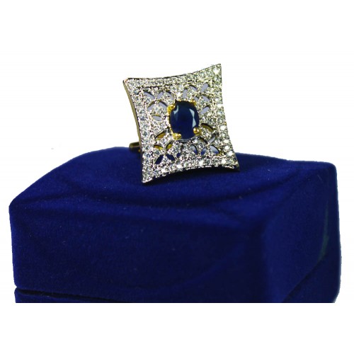 Tanzanite Square Cocktail Ring