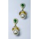 Emerald and Pearl Jhumki