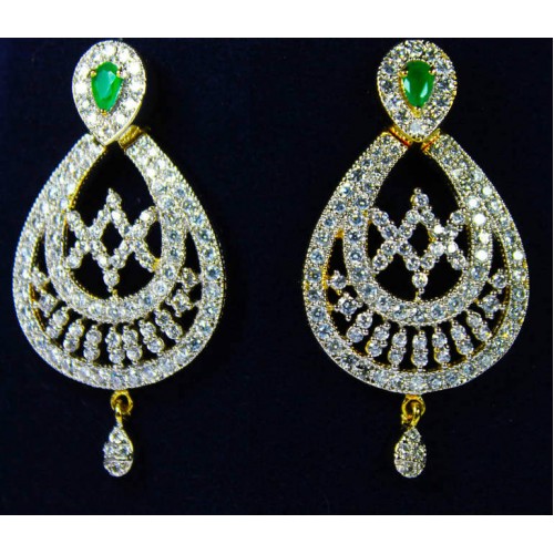 Ruby, Emerald, Tanzanite Earring