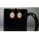 Pink stone AD earring