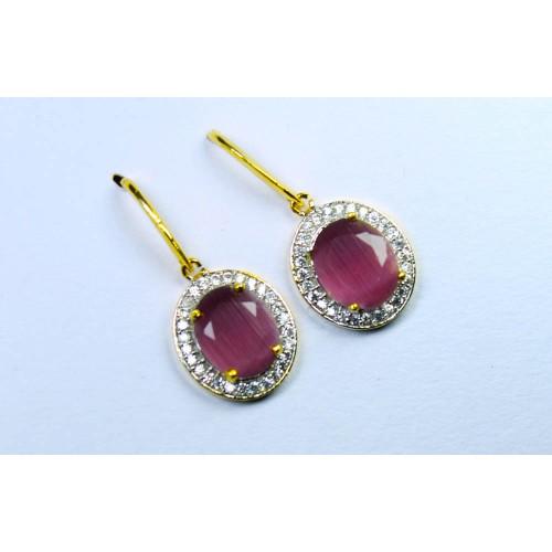 Purple Stone AD earring