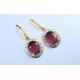 Purple Stone AD earring