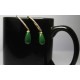 Sleek Green stone AD earring